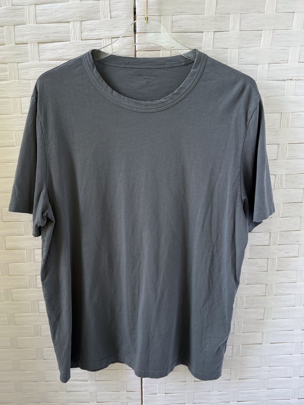 Mott & Bow Driggs Tee‎ XL Short Sleeve Blue Cotton Casual Classic Closet Staple